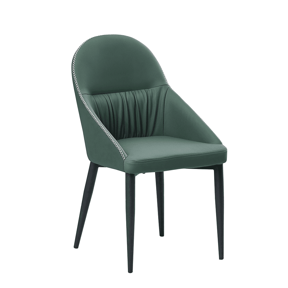 KONDELA Jedálenská stolička, ekokoža zelená / kov, KALINA